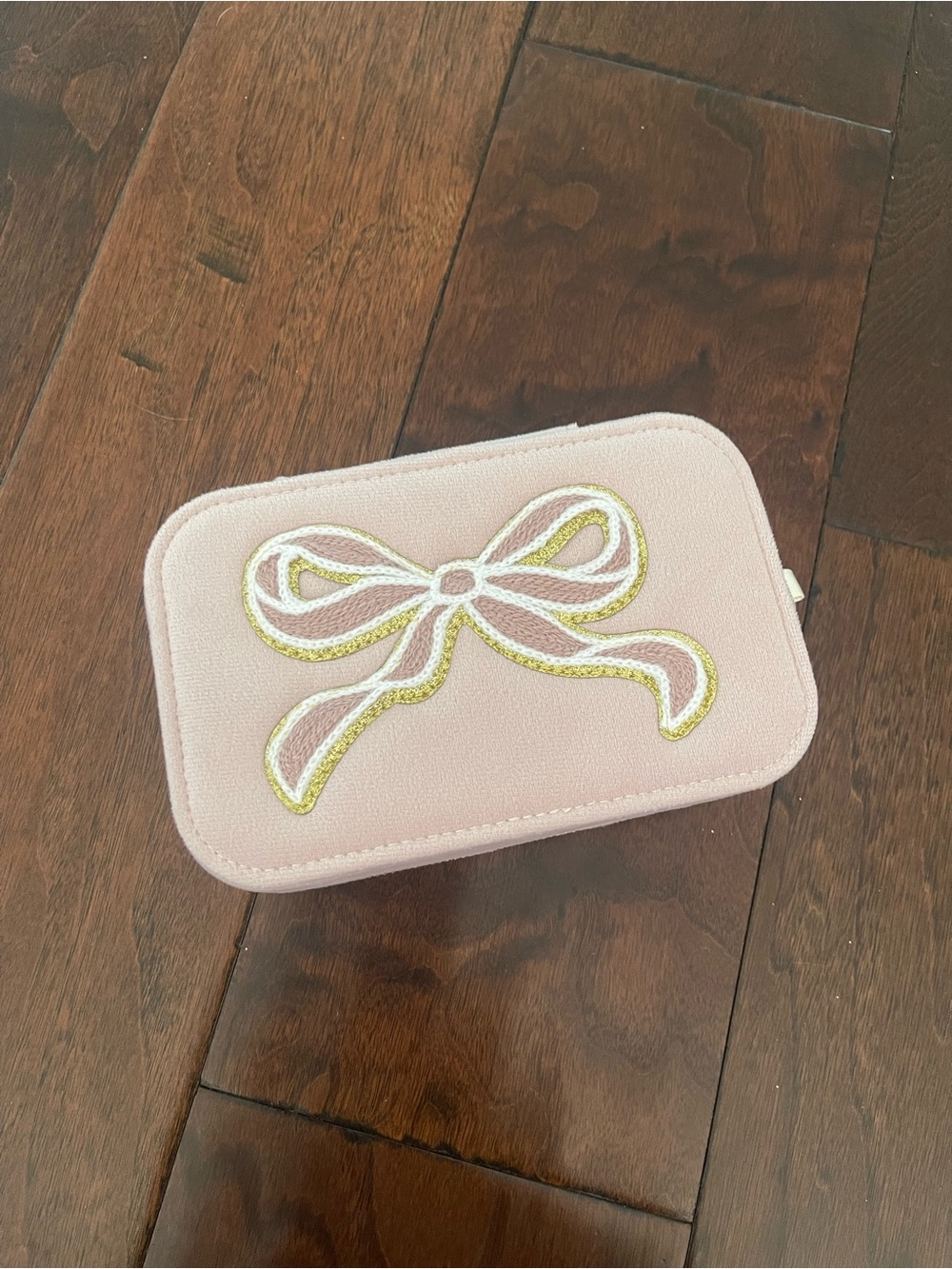 Pink Kids Bow Zip Jewelry box